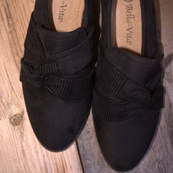 Bella Vita Billie II Twist Front Loafers, Black/Plaid Twist Women Size 7 M - Picture 3 of 11